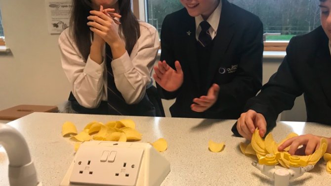 cegrace6's tweet photo. THEY DID IT! STEM Club showing some incredible resilience in using #STEM skills to create a #ringle - a real challenge! It's been an amazing STEM Term so far! @OAS_science @OutwoodShafton #pringlering #featofengineering #incredible #proud @PhysicsNews @PhysYorks https://t.co/Num6PVmgDW