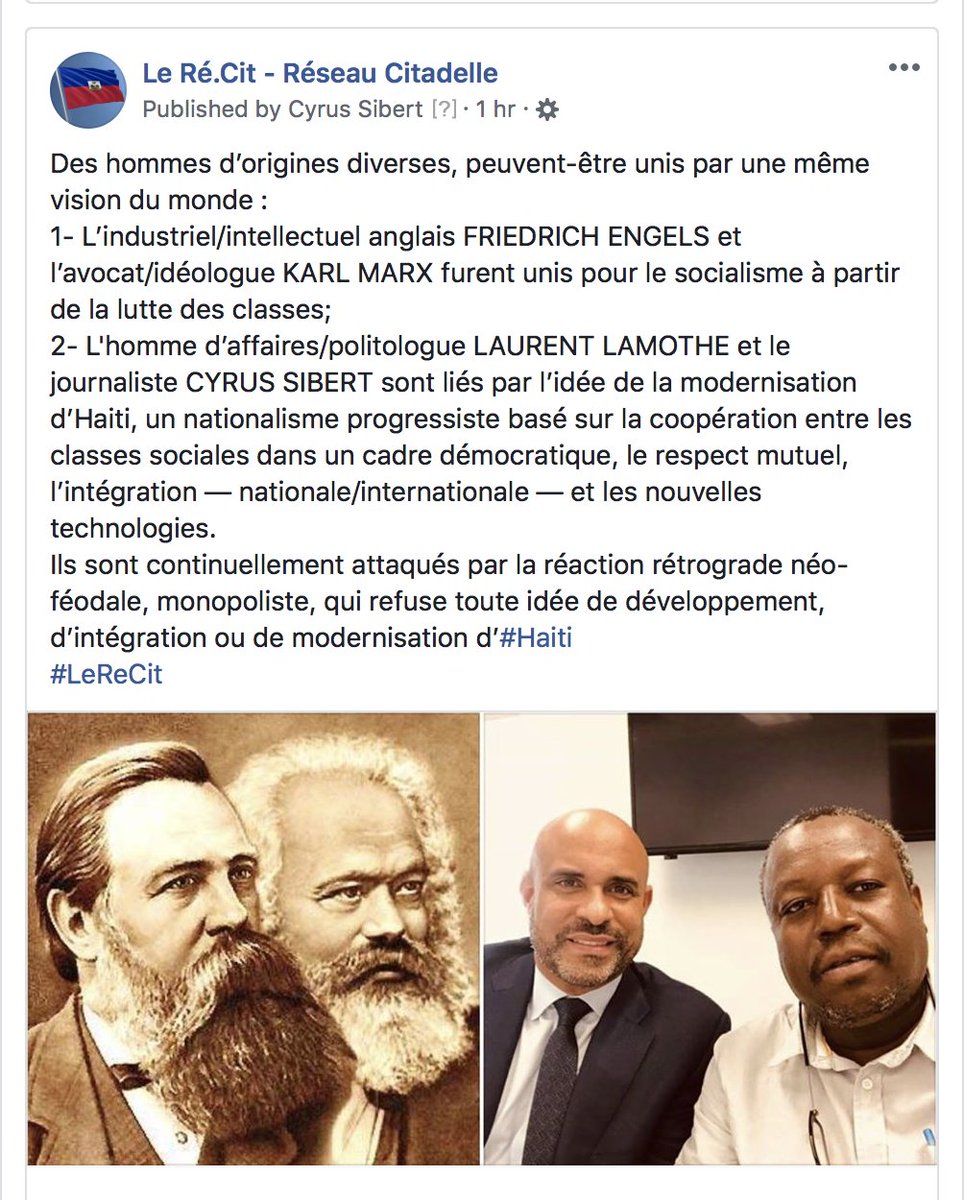 reseaucitadelle's tweet photo. Des hommes d’origines diverses, peuvent-être unis par une même vision du monde.- #LeReCit #Haiti 
—————
@LaurentLamothe @CyrusSibert @Stanleylucas01 @MaxCherestal @Sibert_ @Haiti24Haiti24 @FondationLGL @YvesBlotDolce @RalphLaurent76 @ChenetNerette @Power1021 @Okap509 @FredLamy29 https://t.co/VEV1Bp06wo