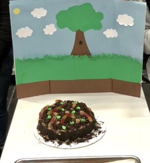 mrschefm's tweet photo. Cake wars day 2! We had 140 students, staff members, and parents attend today’s cake wars showcase. Here’s a few of today’s contestants. #OWbaking #cakewars https://t.co/GStvX0FR1V