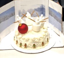 mrschefm's tweet photo. Cake wars day 2! We had 140 students, staff members, and parents attend today’s cake wars showcase. Here’s a few of today’s contestants. #OWbaking #cakewars https://t.co/yoONCO68re