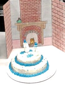 mrschefm's tweet photo. Cake wars day 2! We had 140 students, staff members, and parents attend today’s cake wars showcase. Here’s a few of today’s contestants. #OWbaking #cakewars https://t.co/rrmSaIFhLv