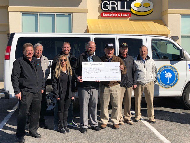 Thank you guests!  Our annual Breakfast with a Veteran in November was a huge success.  Eggs Up Grill locations across the Grand Strand raised $4500 for the Military Officers Association of America (MOAA) Grand Strand Chapter.  #neighborsservingneighbors #eggsupgrill
