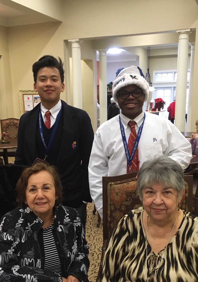 Visiting with residents of Preston Place Retirement Community after our holiday music performance!    Such a happy festive event!!!