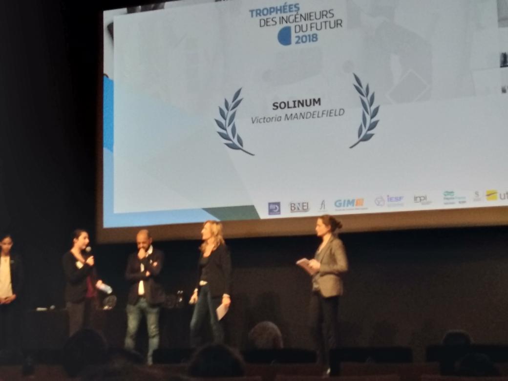Bravo Victoria @IngenieursECE @soliguide pour ce trophée #IngenieursDuFutur <a href="/usinenouvelle/">L'Usine Nouvelle</a> !