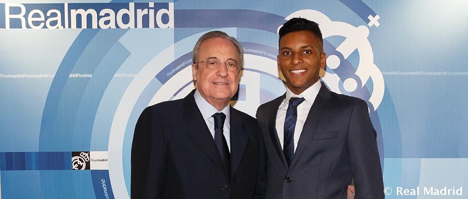 📸 We welcomed a special guest to the Bernabéu today! Rodrygo, who will join us in July 2019, met president Florentino Pérez and watched our victory over Melilla! #RealMadrid