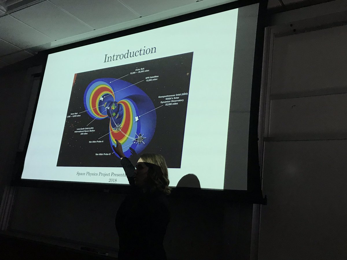 ErauSpace's tweet photo. More Space Physics  #EP410 final project presentations by awesome @Embry-Riddle engineering physics and space physics students! https://t.co/VJ4gzDkgIF