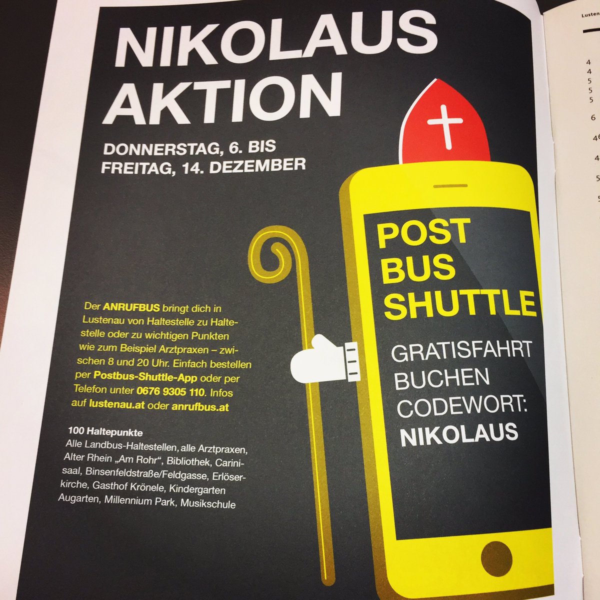 FischerKurt's tweet photo. dem #busfahrer #nikolaus sagen und geschenkt mitfahren .... #anrufbus #lustenau @ioki_mobility @unsereOEBB https://t.co/qlAQpZdZDL