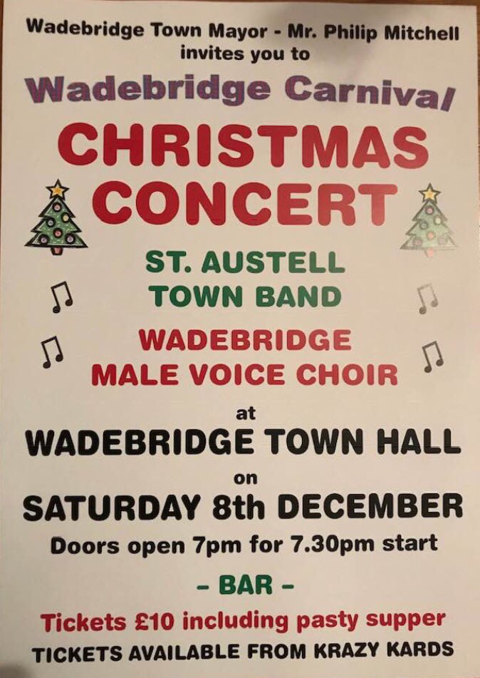 Fancy a night out to start the festivities - come and join us at the Town Hall in Saturday!  There’s sure to be a sing song to join in with 🎼🎺🎼🎺