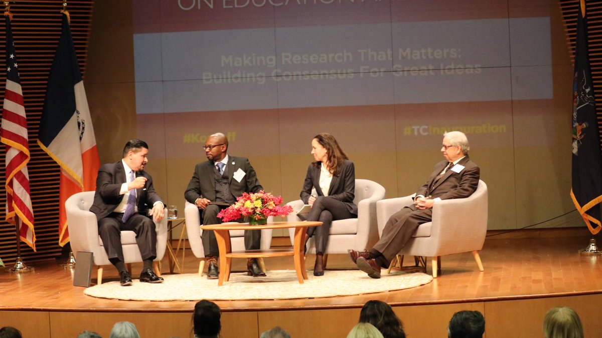 TeachersCollege's tweet photo. The #KossoffLecture response panelists are Amy Stuart Wells (Ph.D. ‘91), Prof of Sociology &amp; Education and Director of @ReimagineEdTC, and Michael Rebell, Prof of Law &amp; Educational Practice and Executive Director of @EduEquity. https://t.co/2tx4nEd6Ee