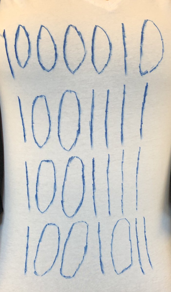 Bairdmore_Books's tweet image. Staff @BairdmoreSchool wore special t-shirts with binary code messages on them today!
@PTLibLC
#hourofcode2018
#canadalearningcode