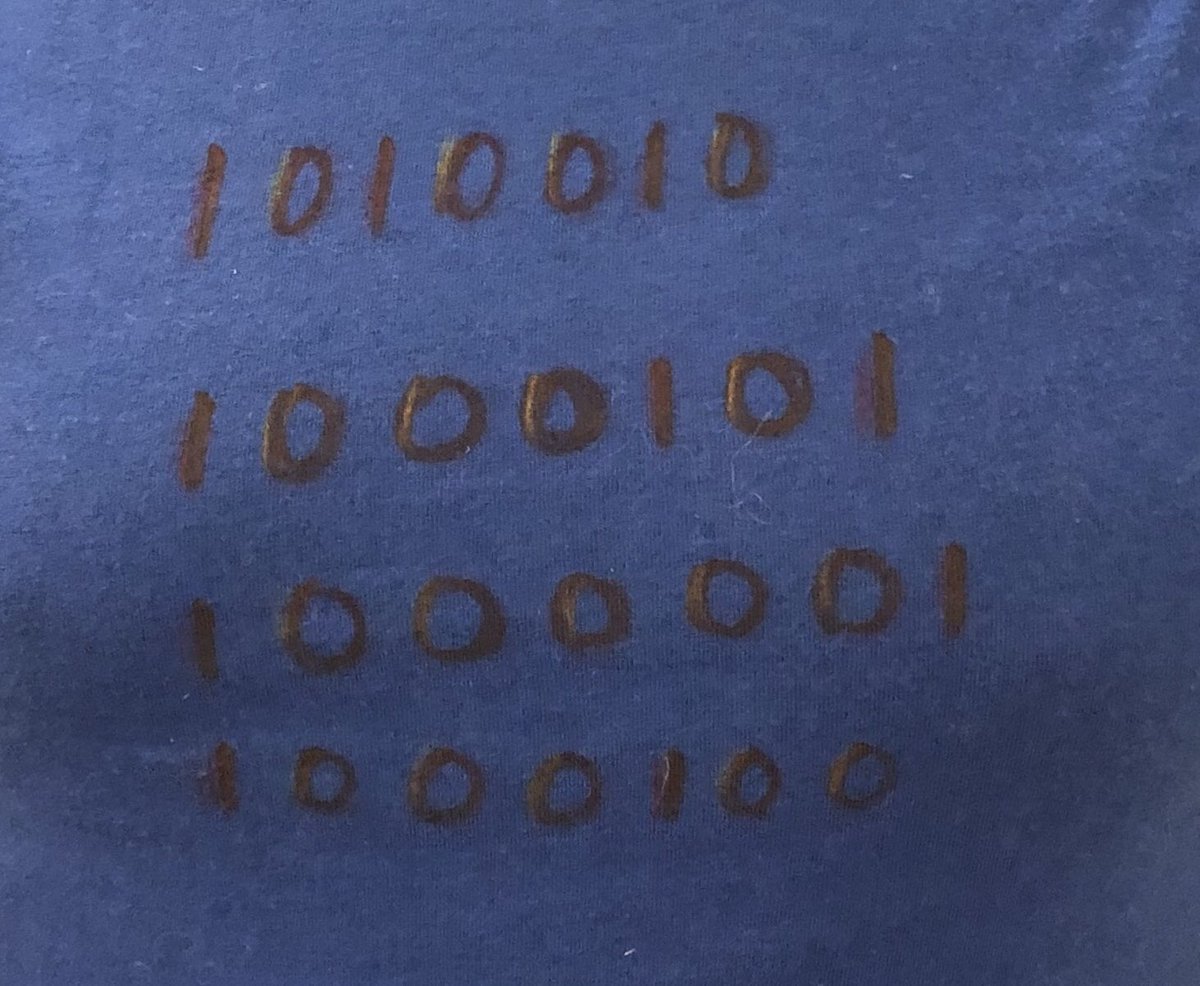 Bairdmore_Books's tweet image. Staff @BairdmoreSchool wore special t-shirts with binary code messages on them today!
@PTLibLC
#hourofcode2018
#canadalearningcode