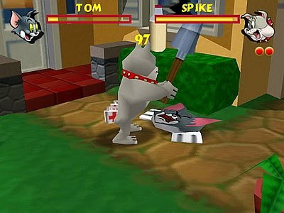 Tom and Jerry N64 is probably the best license cartoon fighter. This is a blast to play with friends & pretty addicting as well. There is several characters from the franchise and you can use objects in the background as weapons, while also destroying them. Plays like powerstone!