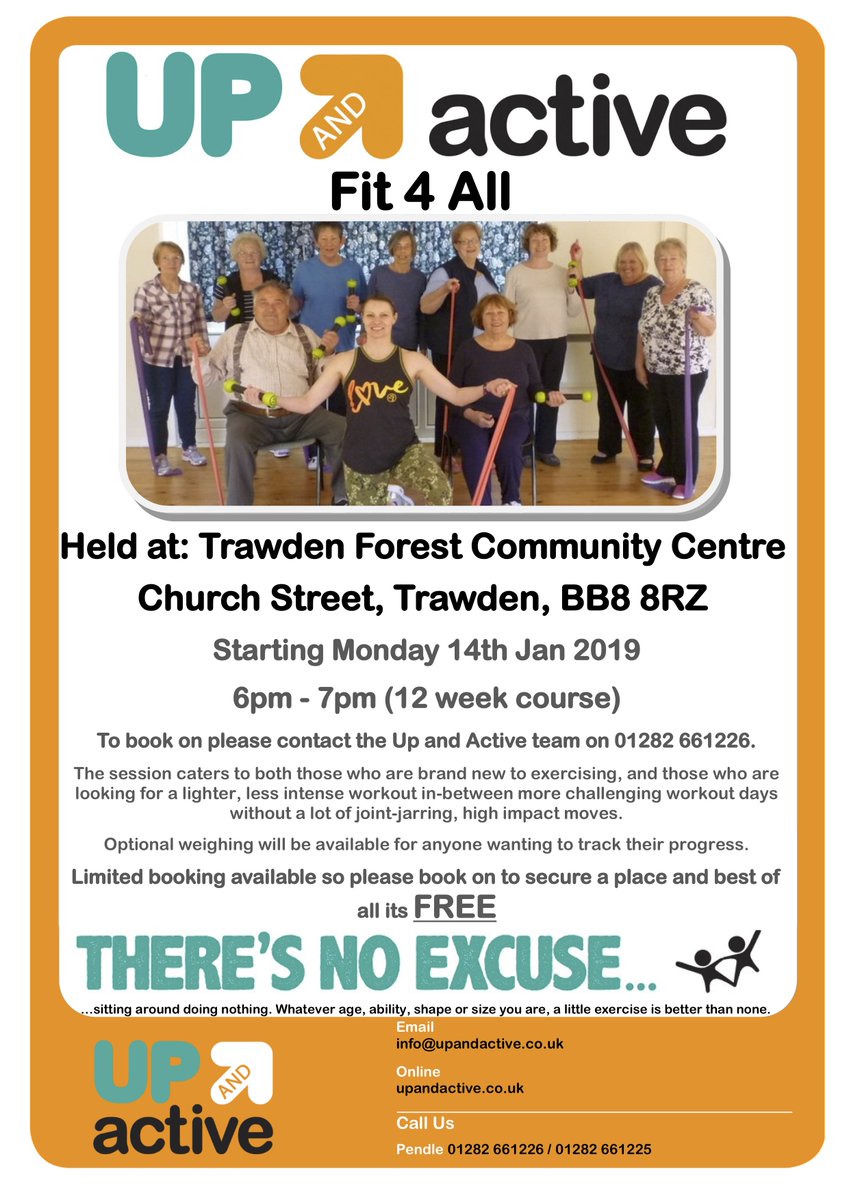 Trawden_Forest's tweet photo. Up &amp; Active. Fit 4 All. There's NO Excuse. https://t.co/kBYgCrqBpn