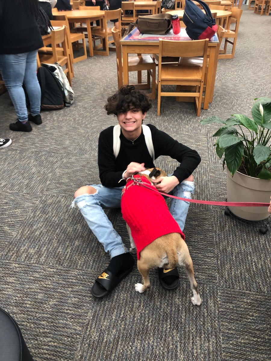FDHSCommons's tweet image. Wellness Week Update: FDHS has gone to the dogs!  @DD2Wellness @FDPatriot @FDHSCounseling