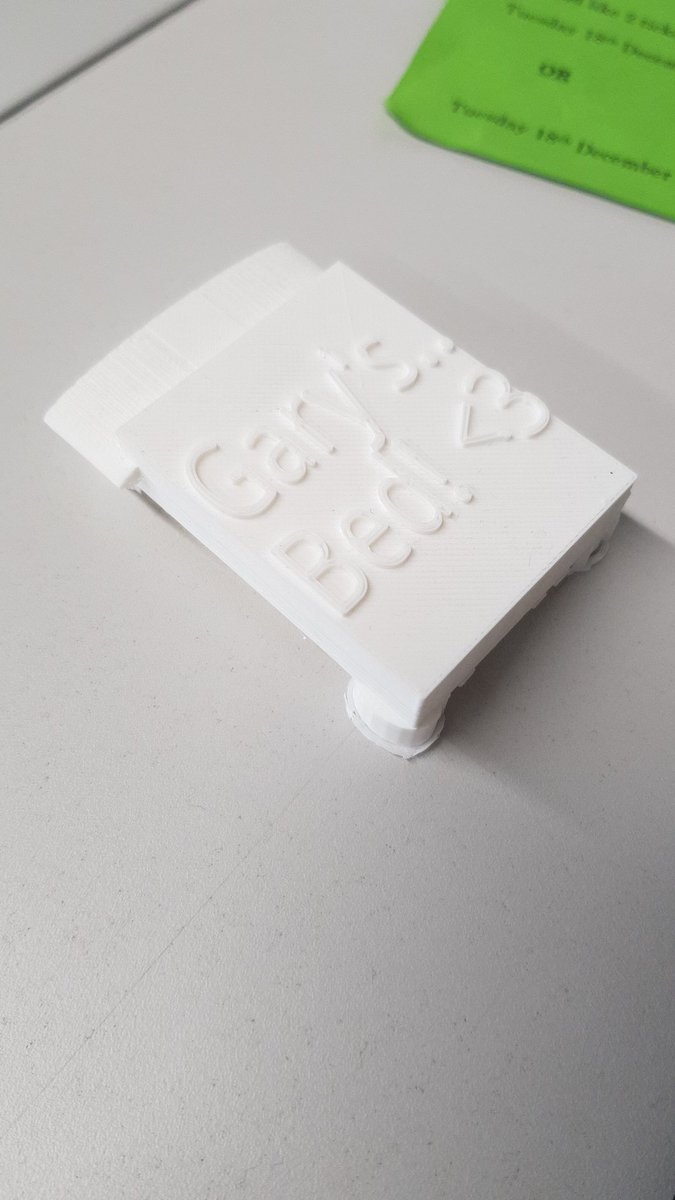 DigitalLPS's tweet photo. P5 are loving the 3D printer...so far we have Gary (the hip-less skeleton) to tie in with our human body project...the children have then been making furniture for him! So far he has a bed and a couch. #Dun3Dee https://t.co/AYNxVBbyPT