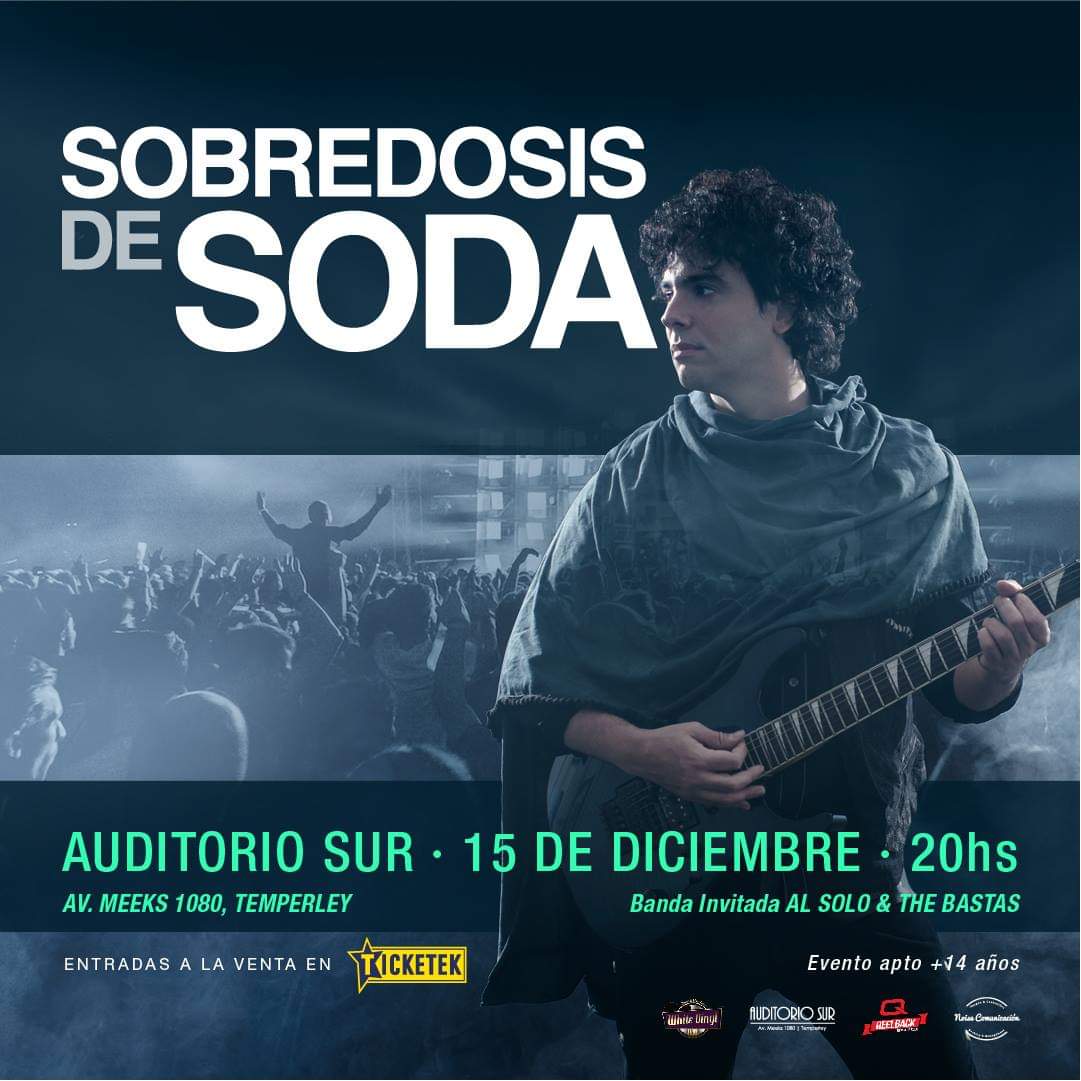 ALSOLOOFICIAL's tweet photo. El sábado 15 cerramos el año en el @auditorio_rock de #temperley invitados de los genios de @Sobredosis_Soda https://t.co/5oc5eEJdDg
