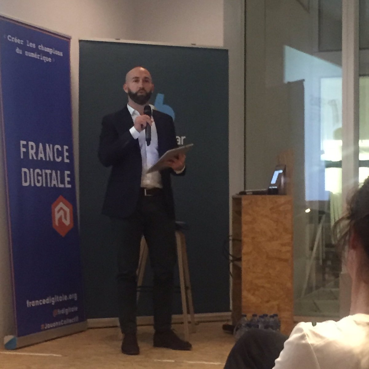 .@gsaintguil "We offer nothing less than a revolution:
our Artificial Intelligence software will manage the complexity for you, and will turn it into a ready-made solution." #ParisFoundry #ChooseFrance #SAPFR