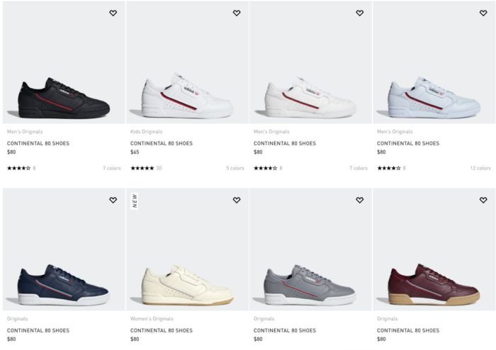 adidas continental colors