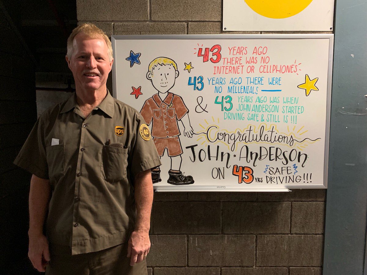 ‘43 years ago....’ what a tribute to John. This is proof positive that UPSers just like John can achieve great things. Thank you John for your years of Safe Service.
