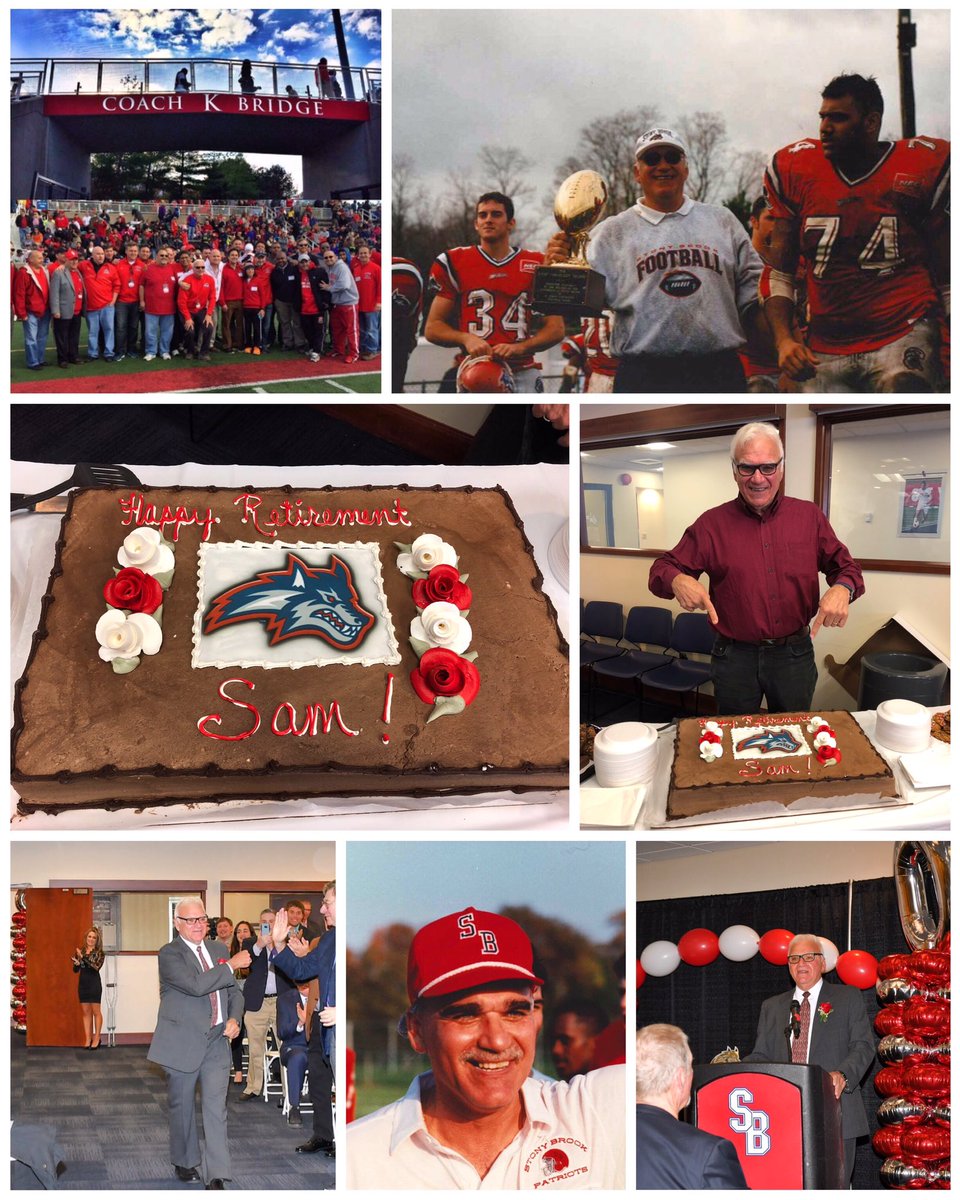 SeawolvesUnited's tweet photo. We want to take a moment to recognize a very special mbr of our @sbathletics family, Sam Kornhauser. As he is about to officially entire retirement we thank Sam for a wonderful 34yrs of service here at @stonybrooku! Thank you for all you have done! We will miss you! 🐐🏈 https://t.co/3eJqbEJdZT