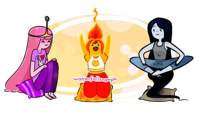 waterfallsnymph's tweet photo. #princessbubblegum #flameprincess #marceline #adventuretime https://t.co/YJwTnMWEI1