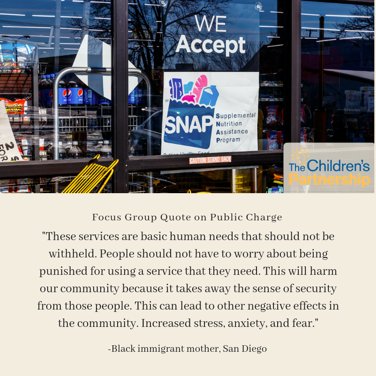 KidsPartnership's tweet photo. A8: According to a Black immigrant mother @KidsPartnership interviewed during our focus group, if the #PublicCharge rule takes effect it would lead to "increased stress, anxiety, and fear” in her community. #ProtectFamilies: https://t.co/wriip9JT4G
#CodificationOfDiscrimination https://t.co/izpY3mNy6c