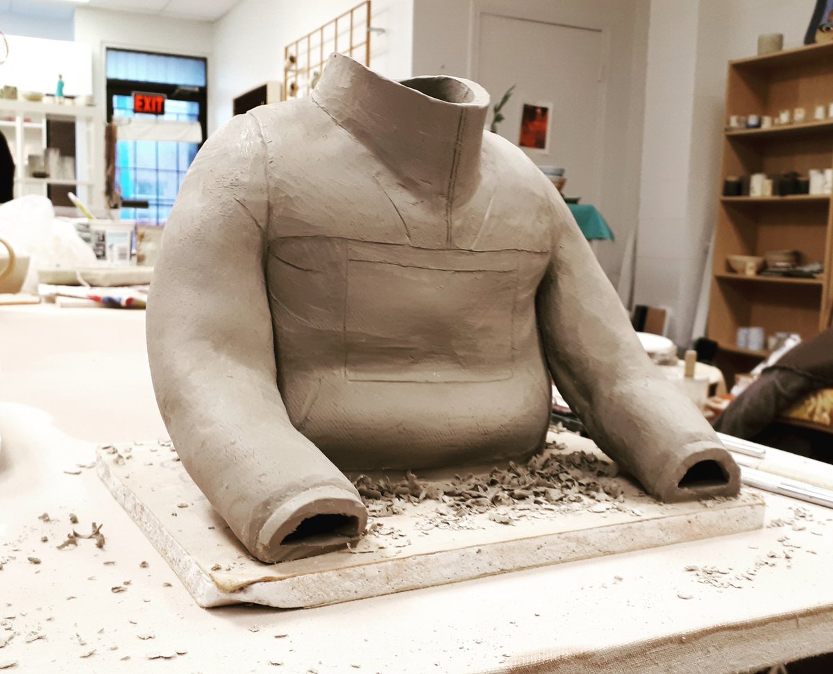 patrickwongart's tweet image. Work in progress clay piece. #slabbuilding #ceramicsculpture #patrickwongart #greenware