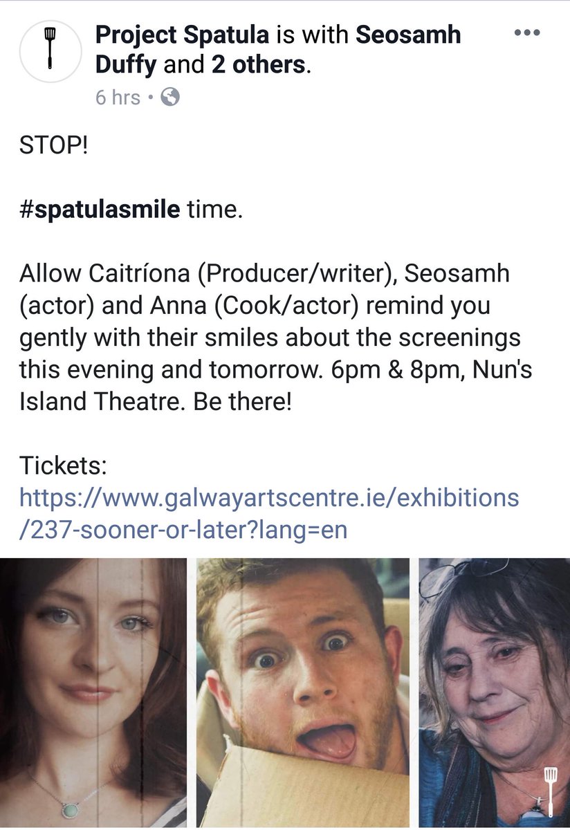 catcoy11's tweet image. @ProjectSpatula
screening of feature film &apos;Sooner or Later&apos; &amp;amp; a selection of shorts in Galway tonight &amp;amp; tomorrow night featuring @MNiRaghallaigh
@PeteShine1 @TaraBreathnach &amp;amp; more captivating Irish actors galwayartscentre.ie/exhibitions/23…