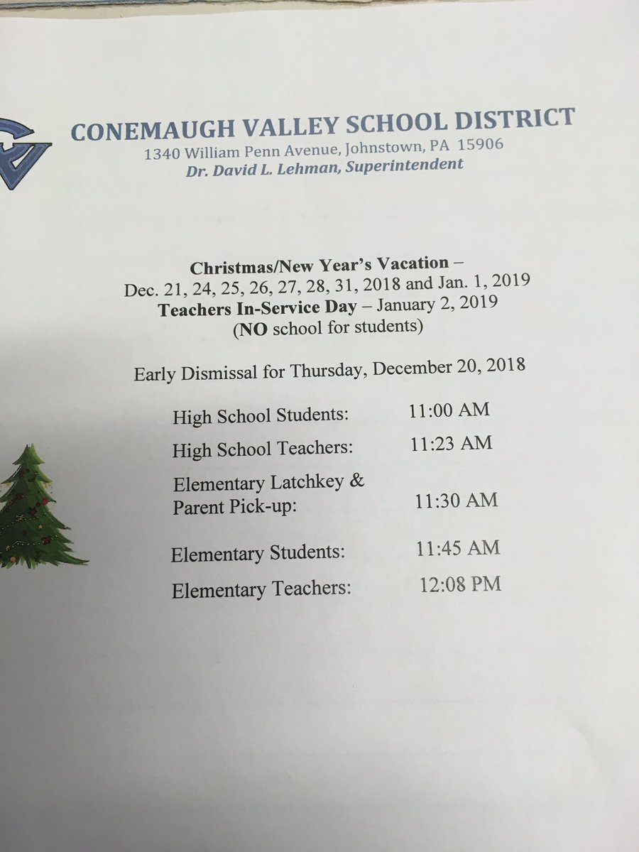 A Christmas and New Year break reminder.