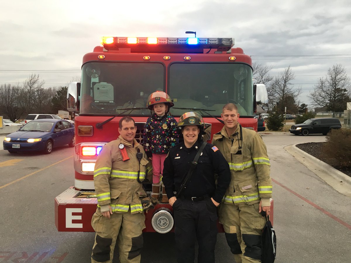 Big congratulations to kindergartners Holly (Fremont Elementary) and Faith (Wilder Elementary) who each enjoyed a special ride to school this morning because they filled out smoke alarm surveys during Fire Prevention Month!