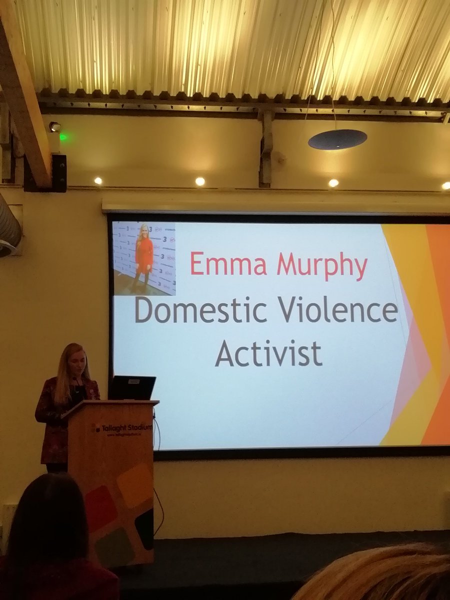 mills_eva's tweet photo. @Saoirsewr17 @wttn_nccwn @sdublincoco @tallaghtstadium Emma Murphy giving powerful talk in her experience and what change needs to happen to protect woman from domestic violence. https://t.co/GfT9InAwZo
