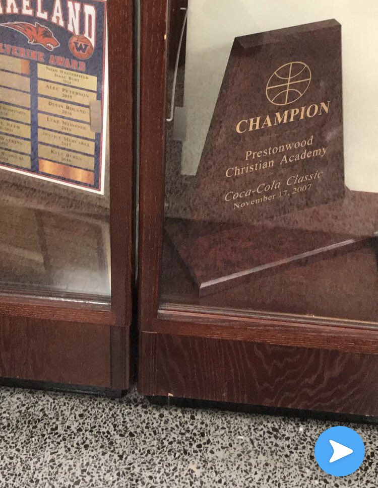 One of wakelands most slept on accomplishments is stealing Prestonwoods only trophy and putting it on our shelf #TheMoreYouKnow