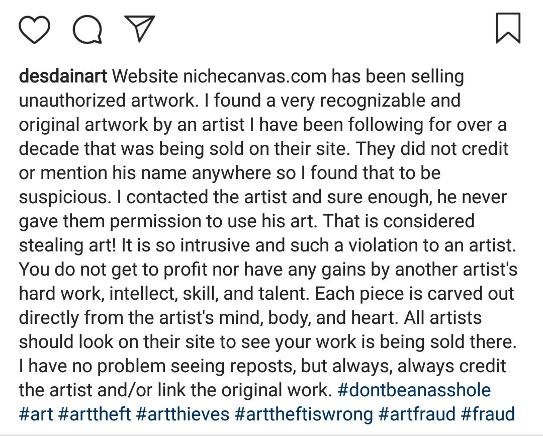 desdainart's tweet photo. Website https://t.co/FoAtIehn4z has been selling unauthorized artwork. I found an original artwork by an artist I have been following. That is considered stealing art! It is so intrusive and such a violation to an artist. #art #arttheft #artthieves #arttheftiswrong #artfraud https://t.co/7Ls5U5i48c