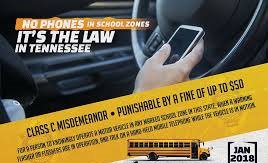 WCSO_Sheriff's tweet photo. Reminder from @WCSO_Sheriff to parents:   Handheld phone calls in active Tennessee school zones is illegal as of January 1, 2018. https://t.co/bslQS0ndfC