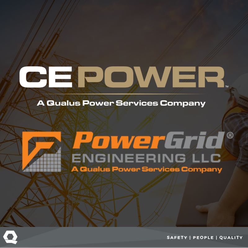 Our operating companies, @CE_PowerLLC and @PGEPower announced the co-branding of their logos today. We’re so excited to continue the collaboration between our operating companies and provide a diverse portfolio of services to our clients. #LifeAtQualus #QualusPowerServices