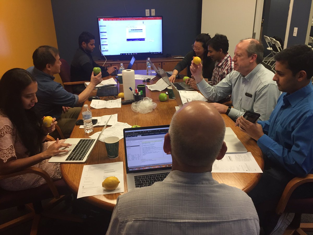 anoushnajarian's tweet photo. Fun at @MATLAB #DeepLearning and #IoT workshop with @rohithreddyb  @SParimalarangan by @cmgnews hosted by @moviri!🍏🍋#ghc18 #shelovesmatlab https://t.co/axY5yxaqix