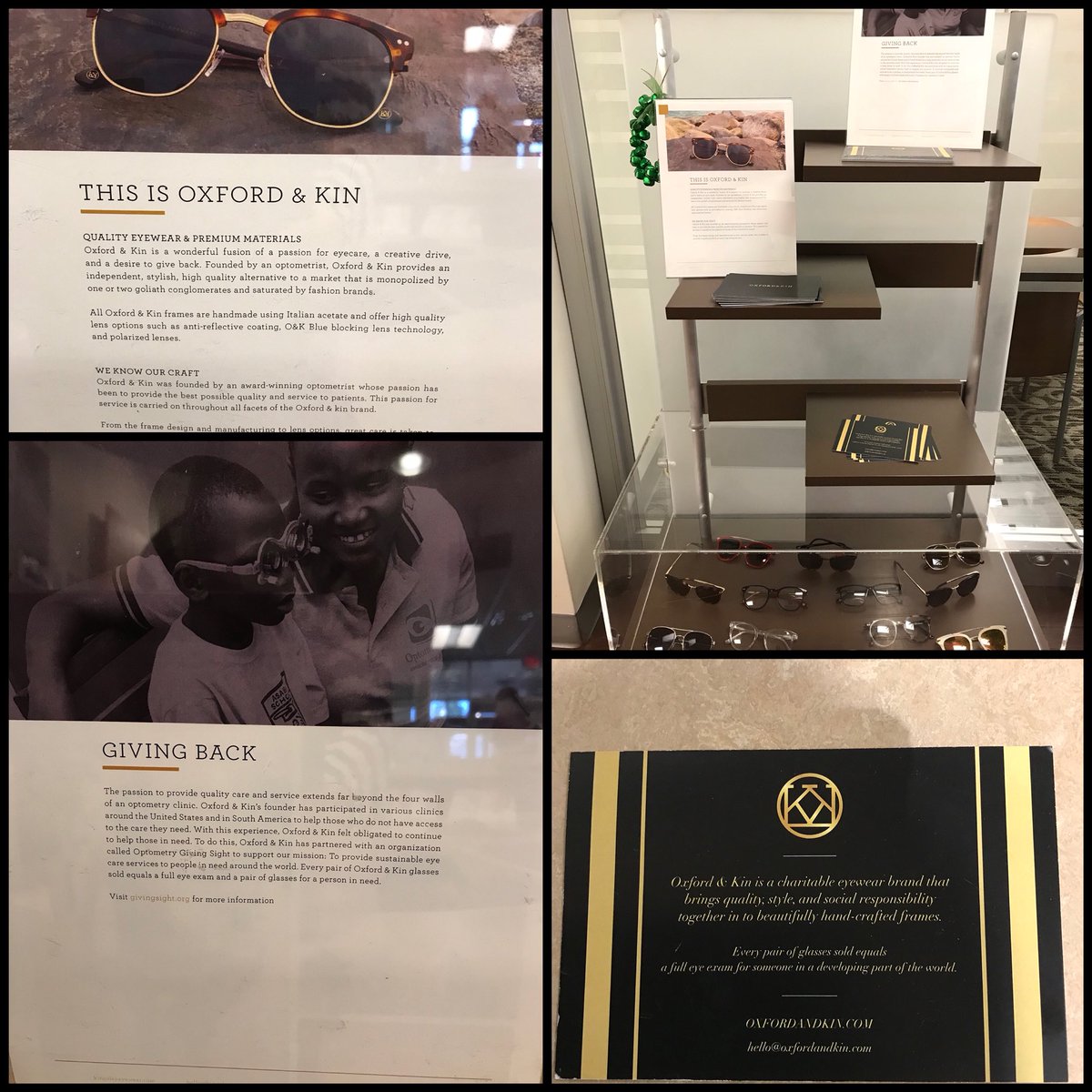 VancitycuMONICA's tweet photo. #VCbranch16 is showcasing @oxfordandkin. A charitable eyewear brand that brings quality, style and social responsibility together in to beautifully hand-crafted frames. Every pair of glasses sold equals a full eye exam and a full pair of glasses to a person in need. #givingback https://t.co/iwkWvv20GB
