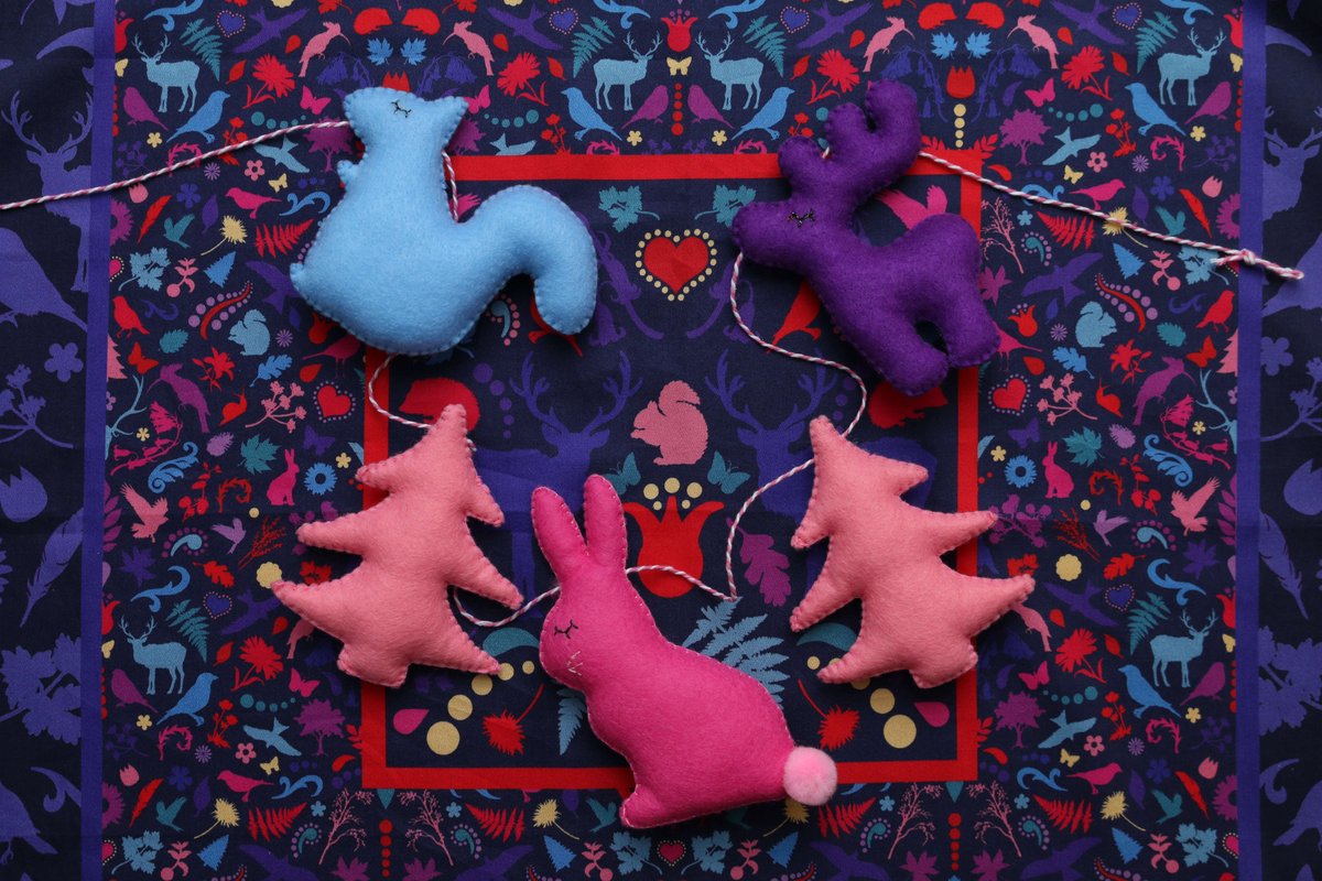 What do you think of our new &amp; exclusive pattern? The full Woodland Folk range can be found on our website! 💜

SHOP NOW 👉 goo.gl/8pcpp1    

#WildFolk #Handmade #Garland #Textiles