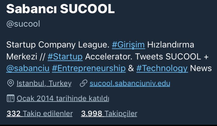Sabanci University SUCool tweet media
