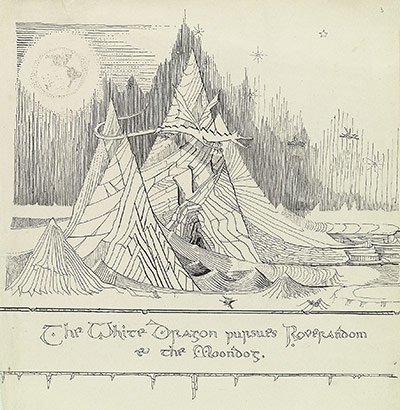 ElliottBlackwe3's tweet photo. #TolkienThursday Here are two of J.R.R. Tolkien's original sketches for The Hobbit. https://t.co/tWqPn90Eme