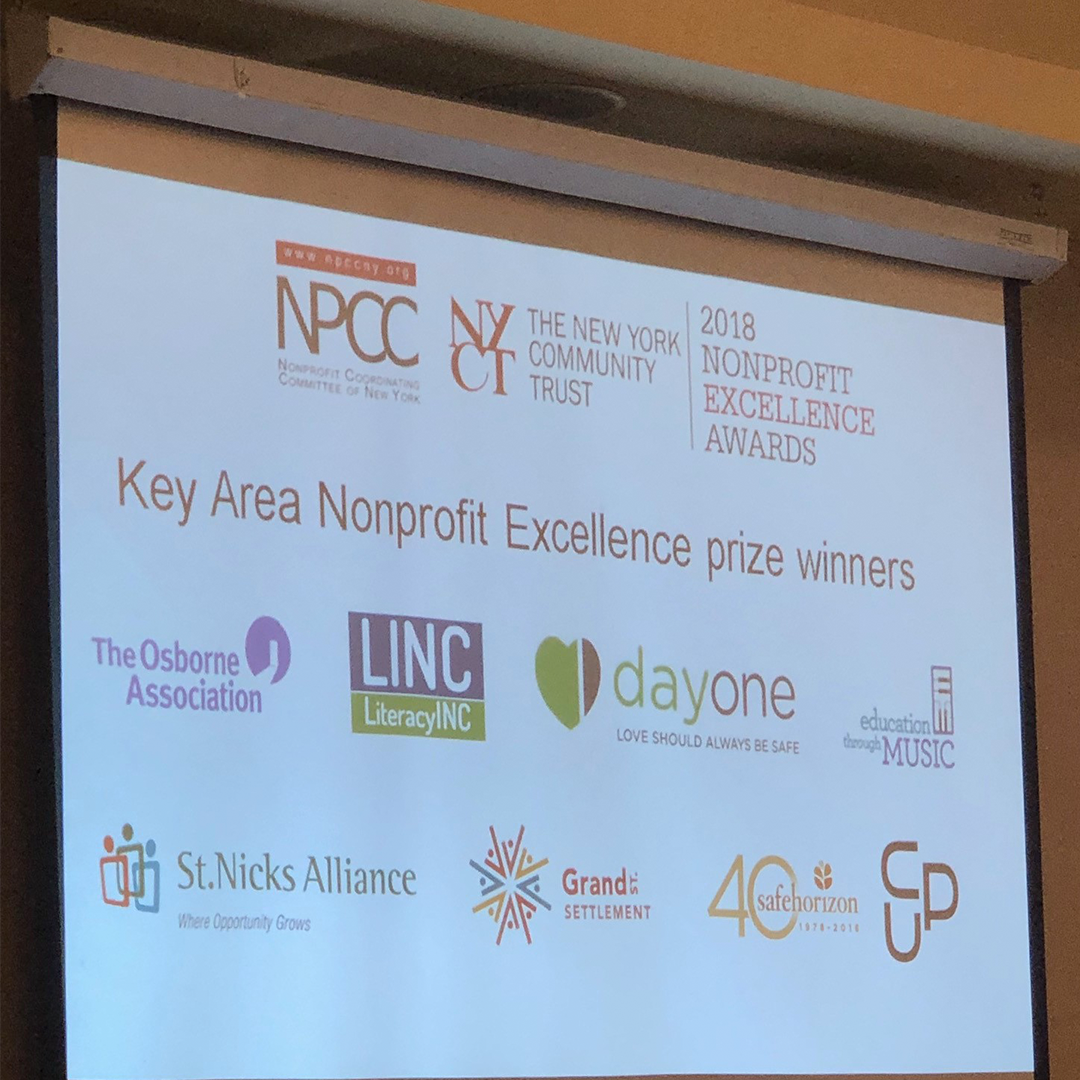 ETMonline's tweet photo. Congratulations to all of this years @npccny honorees! @OsborneNY  @stnicksalliance, @LINCNYC, @GrandStSttlment, @DayOneNY,   @SafeHorizon, @we_are_CUP! #BestNonprofitConference #NonprofitBetter https://t.co/sMW1xO645W