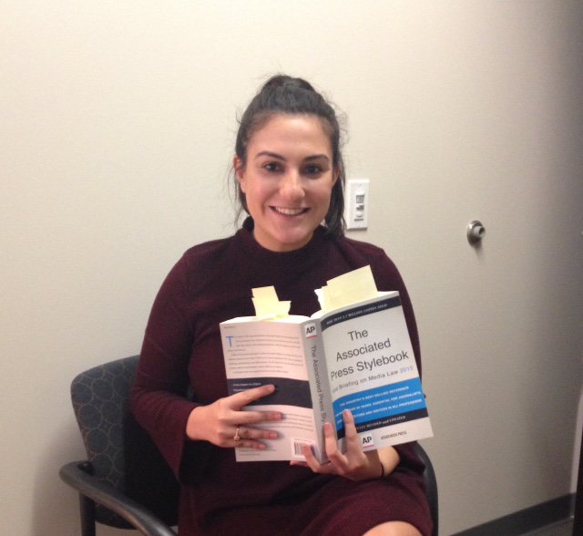 cduren23's tweet photo. So heartwarming to see co-worker @GabrielaRod65 digging deep into the @APStylebook ! @MetaMetrics_Inc https://t.co/c5C6m7vzNF