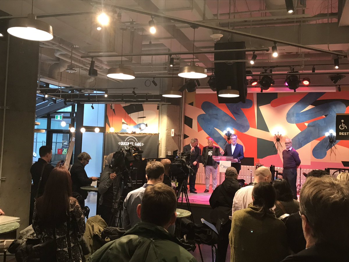 Proud to launch the Musician and Artist Parking Permit today with @JLeiper and members of the arts community at Queen St. Fare! 

This permit allows bands &amp; artists to unload equipment for their gigs without worrying about tickets.

Looking forward to tonight’s grand opening!