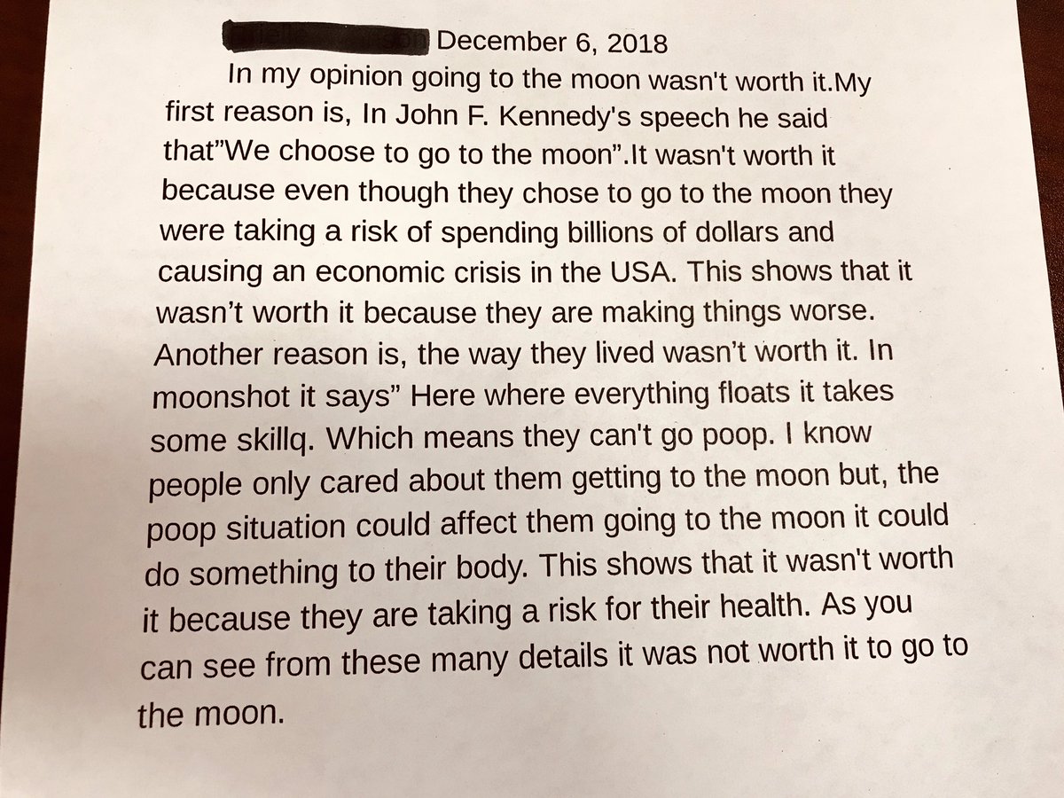 markketter's tweet photo. An opinion piece produced by one of our 3rd graders today. Our kids are brilliant. #LloydSt @MilwCollegePrep https://t.co/Hv0sePTG9L