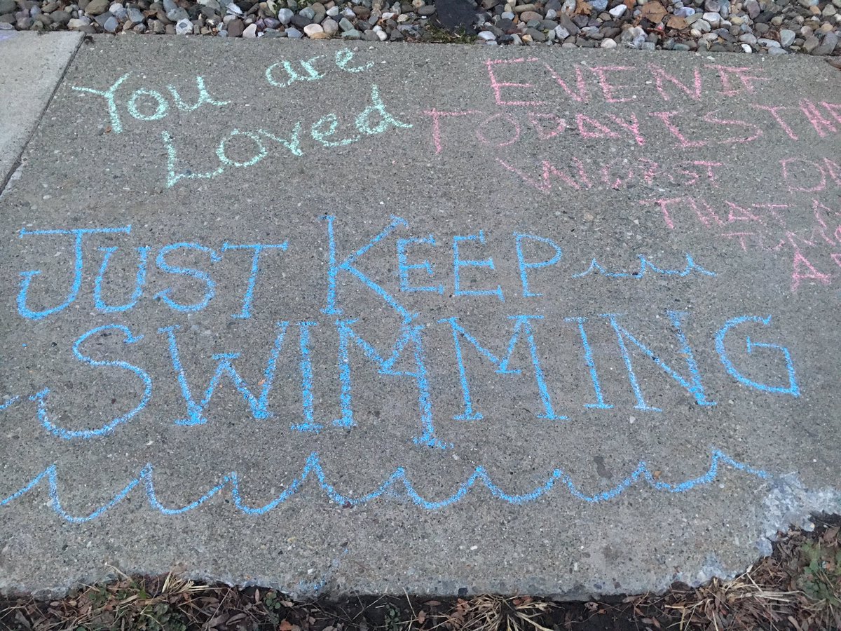 whenurcurious's tweet photo. OV SADD sending out all the good vibes to our school community! #chalkthewalk #ovfamily #saddstrong @SADDnation @WappFallsToyota @WCSDEmpowers @OVAHSwolves https://t.co/F3EfKA1wXO