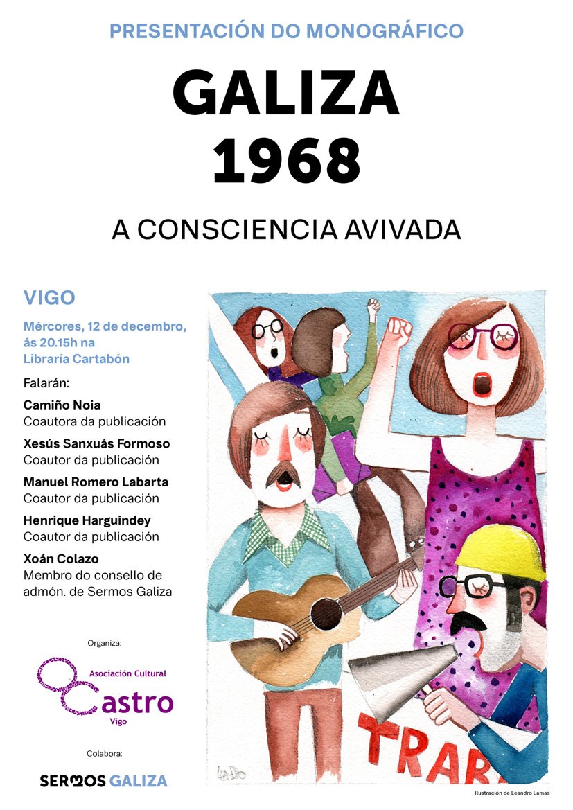 ACOCastrodeVig1's tweet photo. Presentación "Galiza 1968, A consciencia avivada".
Estades convidad@s!.
Na libraría Cartabón o día 12. https://t.co/FnEr5kS90T