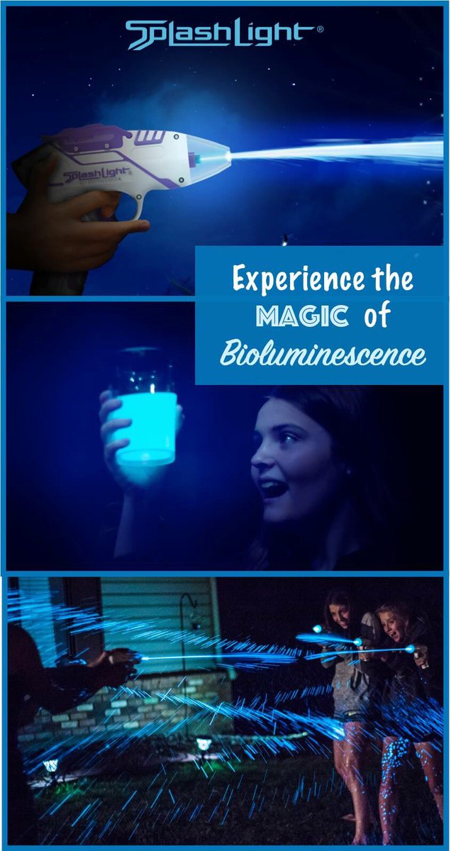 biotoyofficial's tweet photo. The SplashLight uses natural #bioluminescence to make water glow! Find out more at https://t.co/ztDqlgnRV4. #christmasmagic https://t.co/yhgPedc9vr