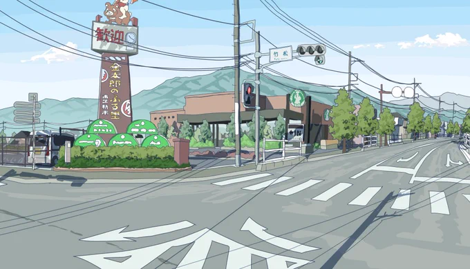 神奈川・南足柄の交差点描きました(何故) 