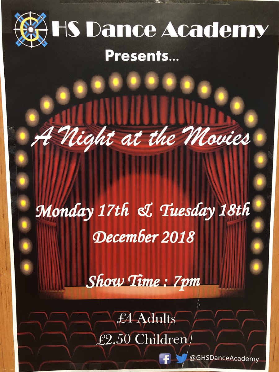 <a href="/GracemountHigh/">Gracemount High</a>  Come see our fantastic Dance Academy pupils perform. Always a sell out, so get your tickets soon; on sale at break and lunch. #year11 #anightatthemovies
