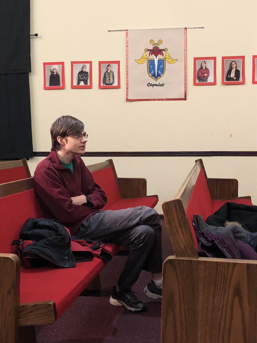 The_Downeaster's tweet photo. There is no stopping the seriousness of theatre, even on the silliest of nights. #youththeatre #communitytheatre #RomeoAndJuliet https://t.co/vGB1cg3e2z